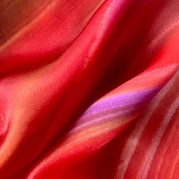 Extra large silk scarf/shawl. Glowing colours. Northern Lights - Picture 3 of 10